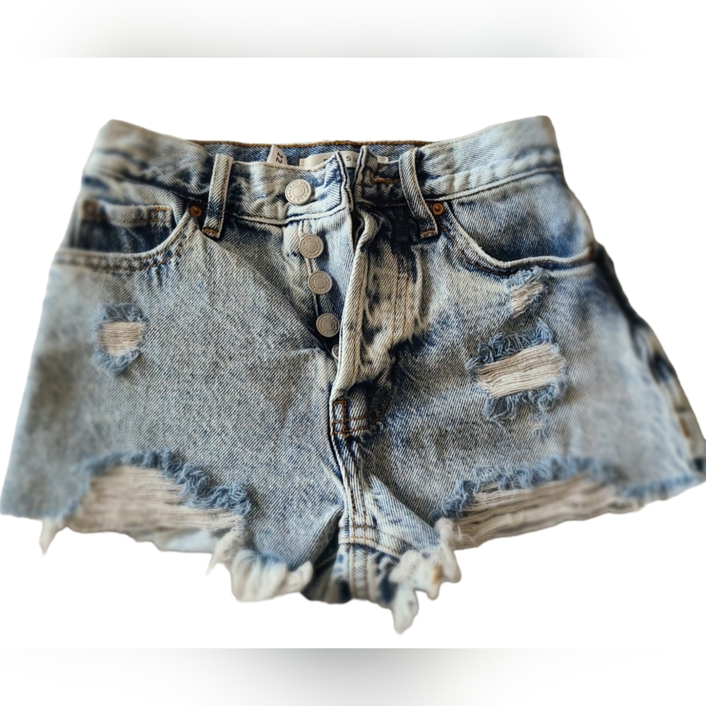 PACSUN |VINTAGE HIGH RISE DISTRESSED CUTOFF SHORTS | SIZE 22 - Picture 9 of 16
